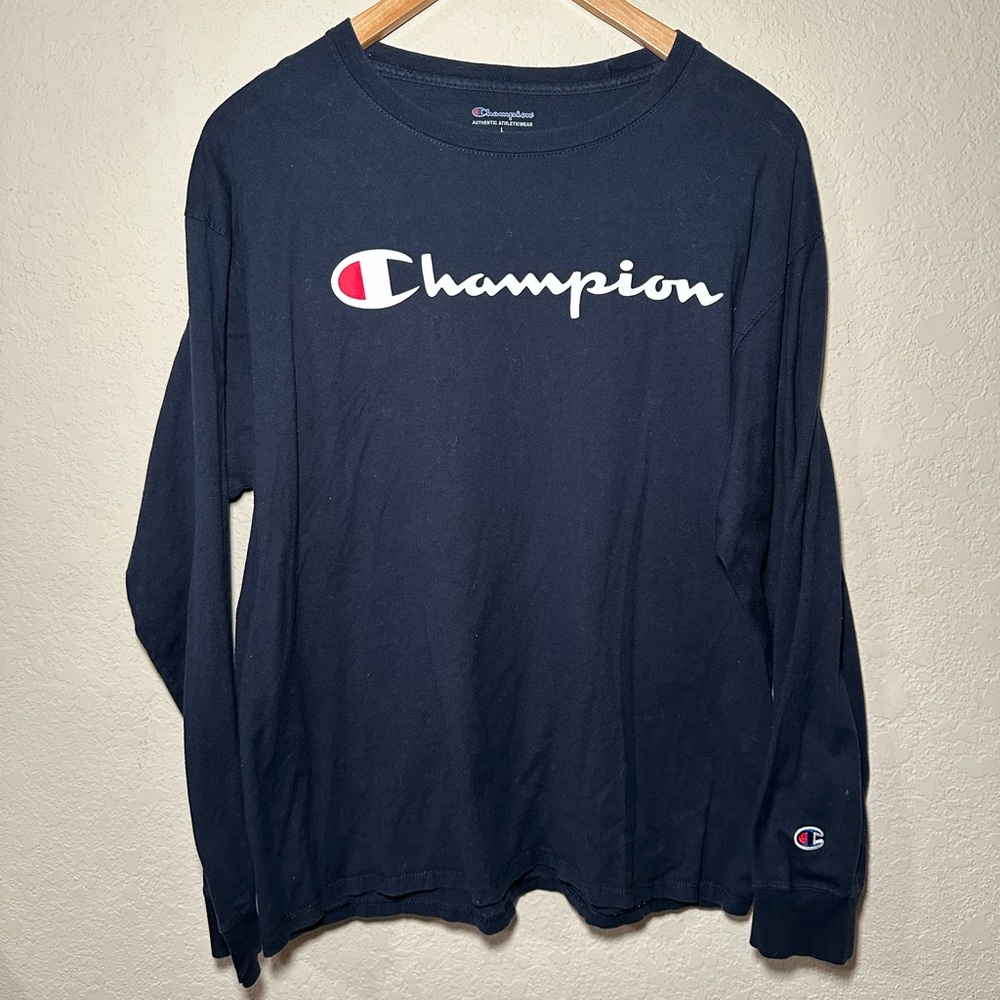 Champion Navy Men’s Long Sleeve Size Large